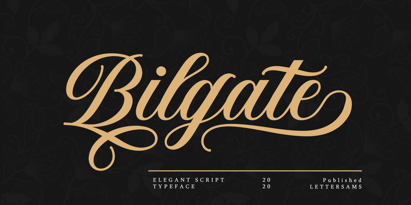 Bilgate Script Regular Font preview